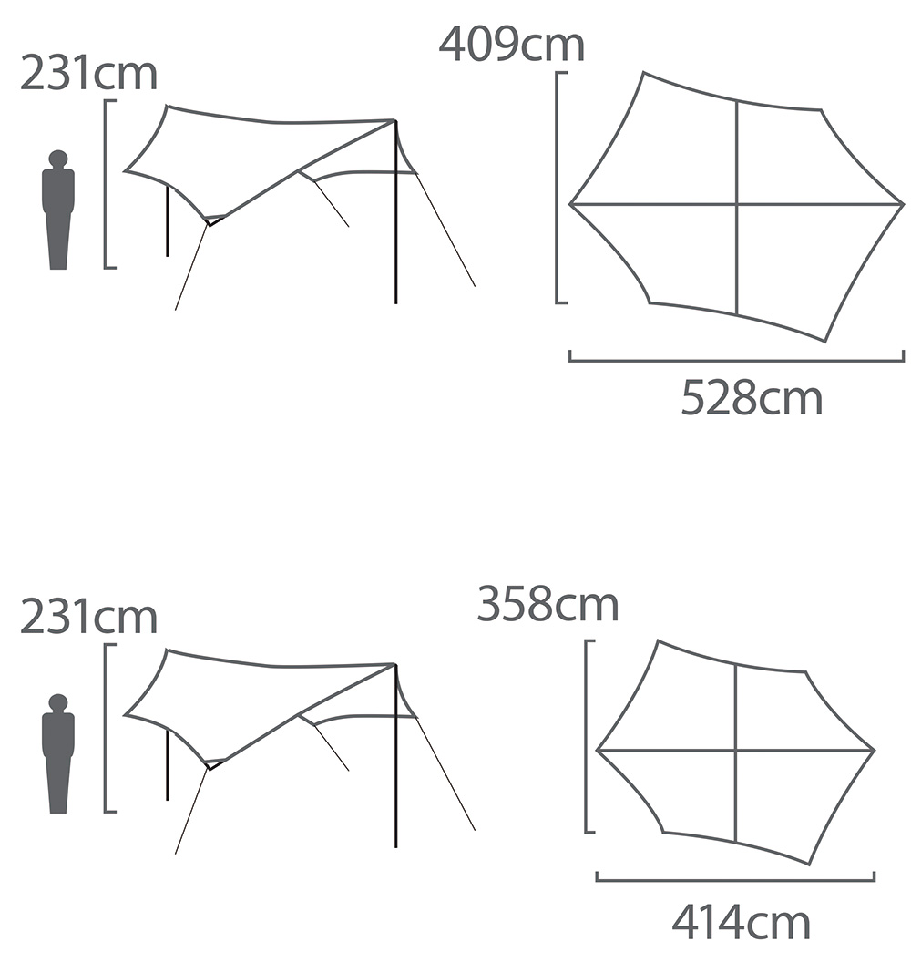 ニーモの美シルエットな人気タープ「シャドウキャスター」に、TC素材が