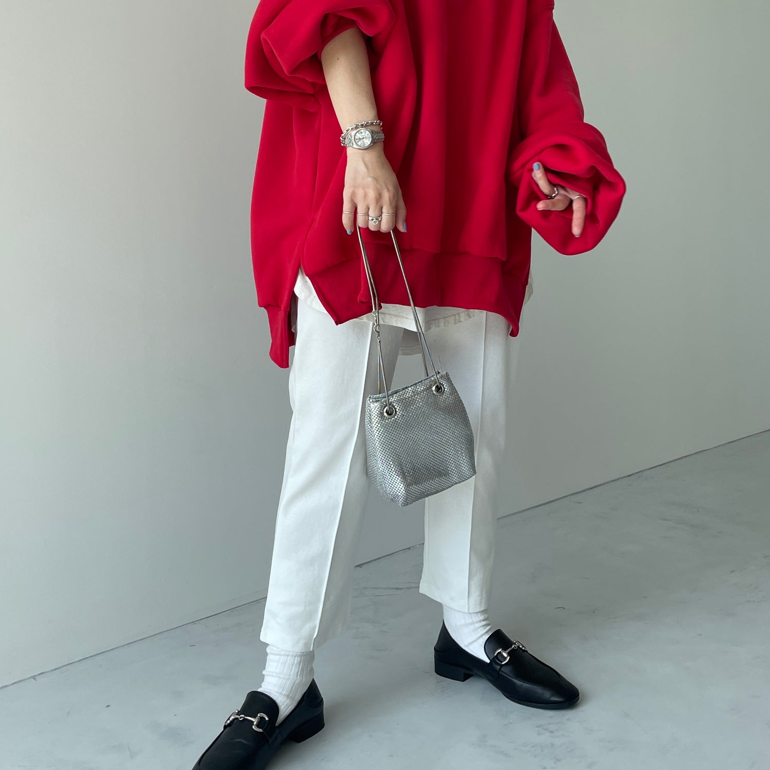 center line relax sweat pants / ivory （センターラインリラックス