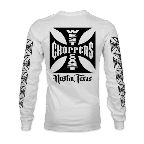 WCC - OG CROSS LONGSLEEVE - WHITE – West Coast Choppers