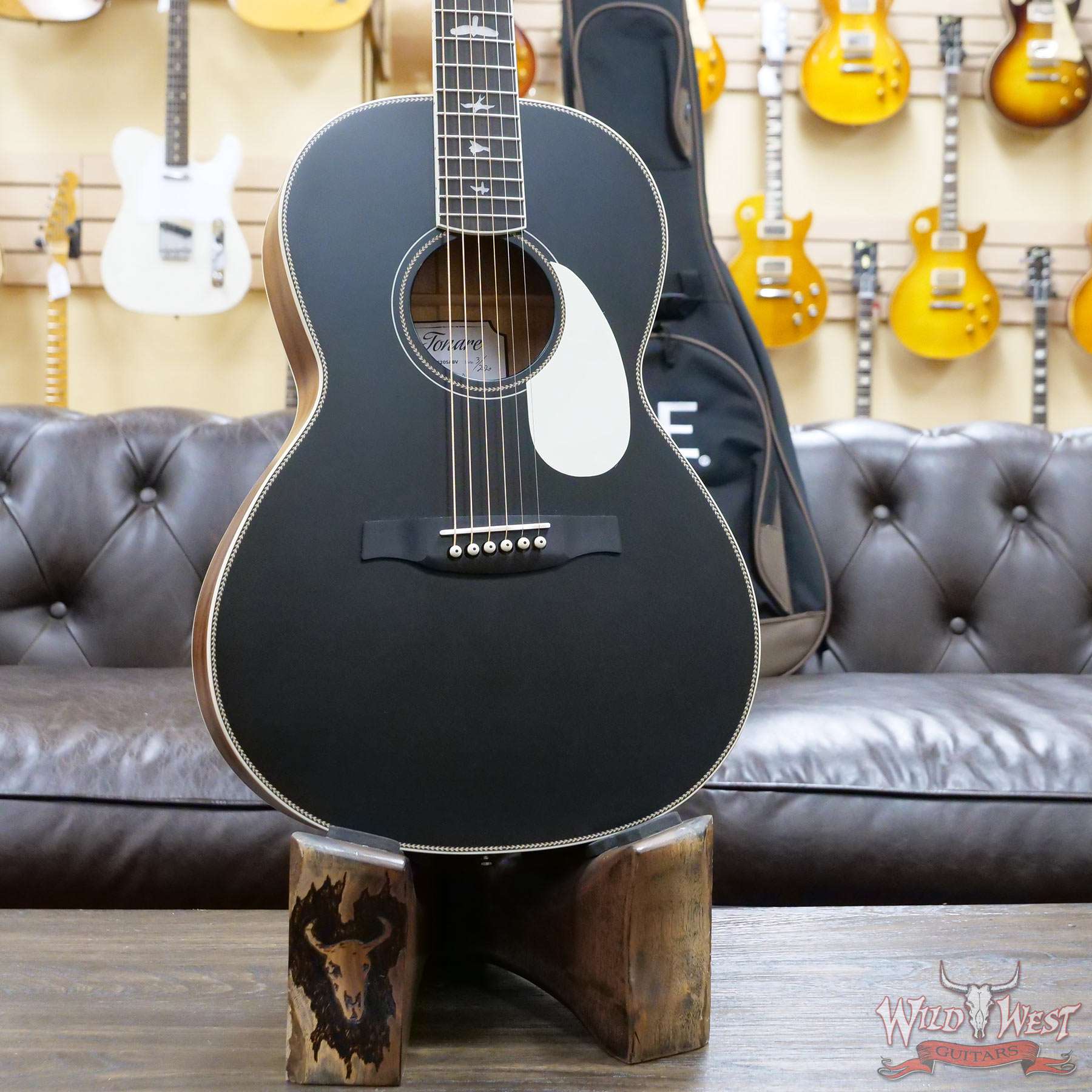 Paul Reed Smith PRS SE P20 Parlor Sized Acoustic Guitar Black Top