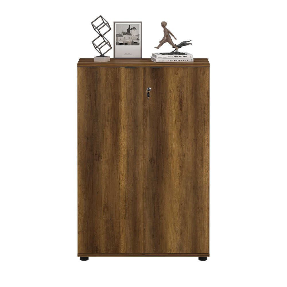 Rio 3 Raflı Kapaklı Kitaplık-Koyu Ceviz(Oslo Ceviz) 72x109x34 cm