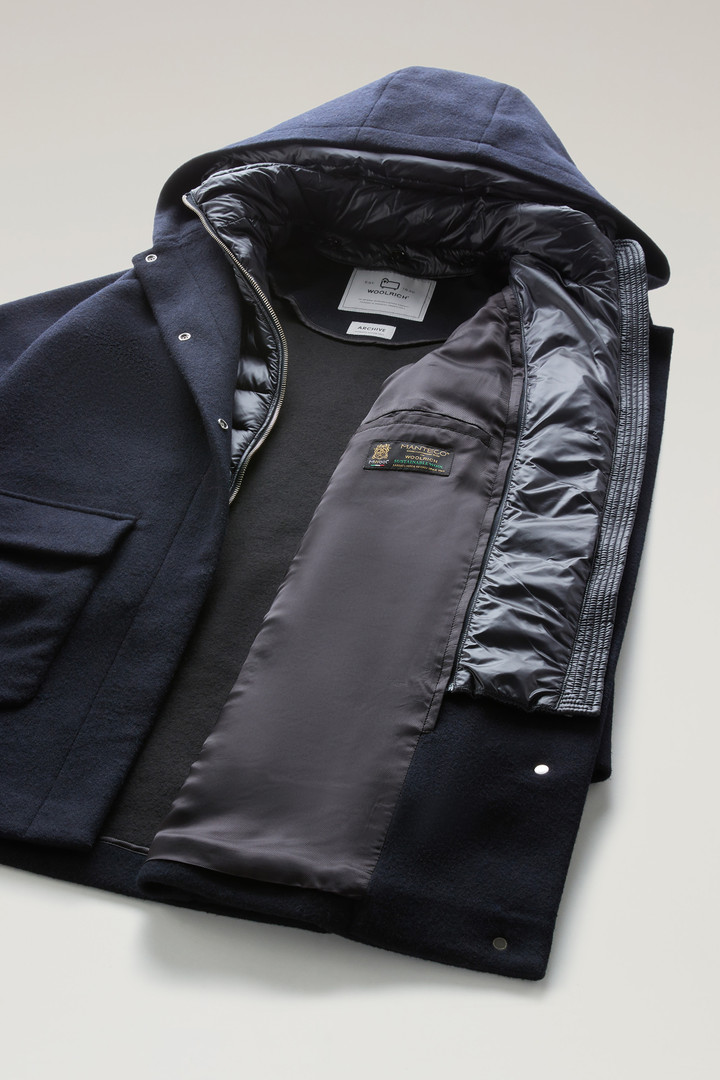 Women's 2-in-1 Sideline Parka in Manteco Recycled Wool Blend blue