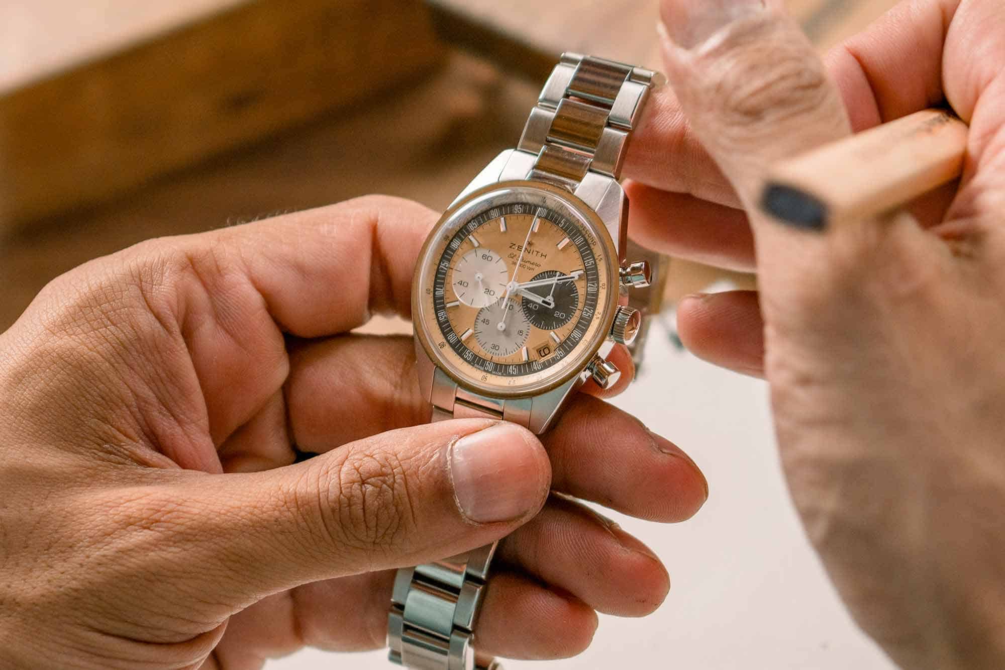 Zenith and Hodinkee Collaborate on a Salmon Dial Chronomaster