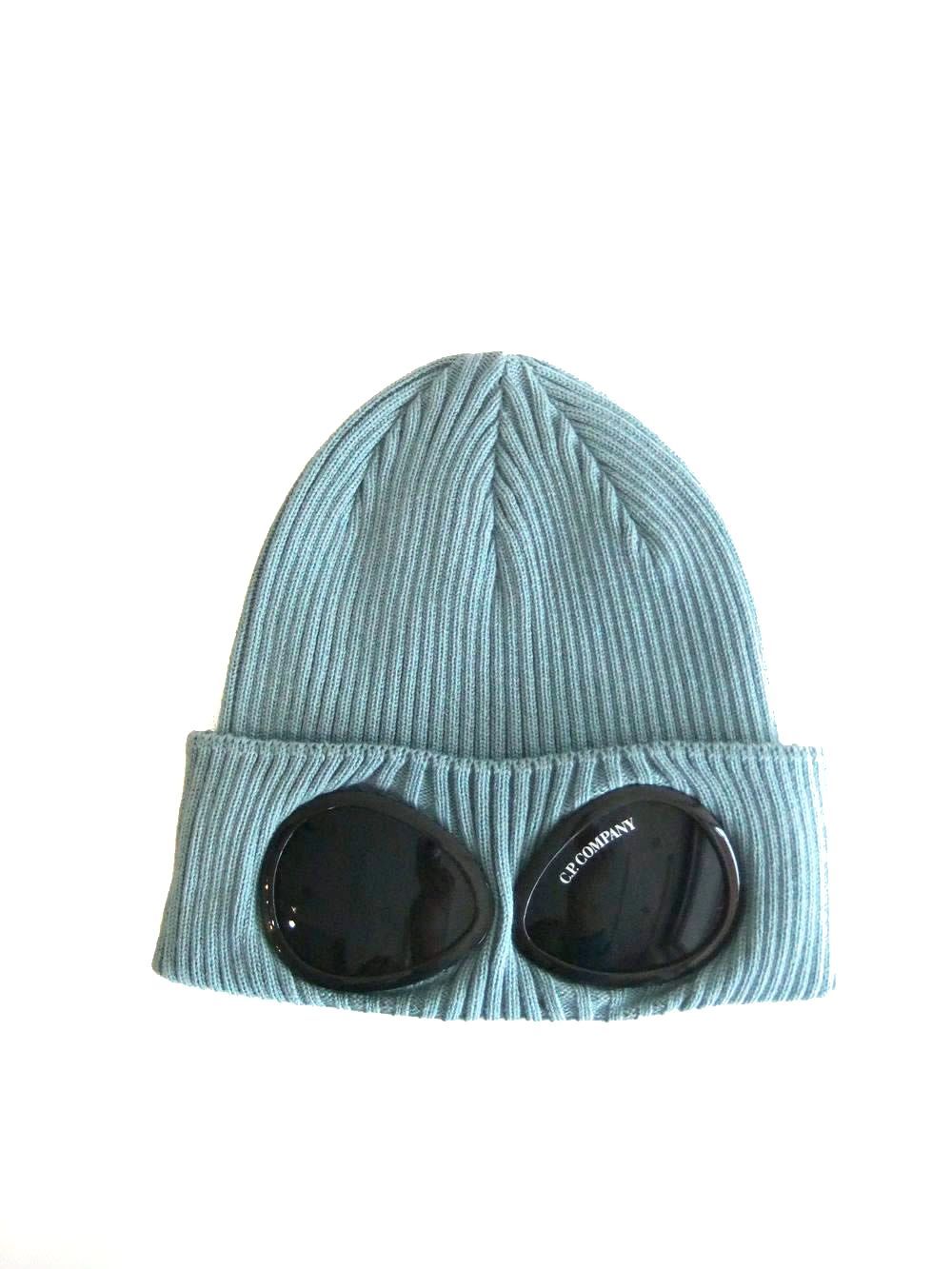 C.P. COMPANY - COTTON GOGGLE BEANIE (ブルー) ゴーグル ニット帽