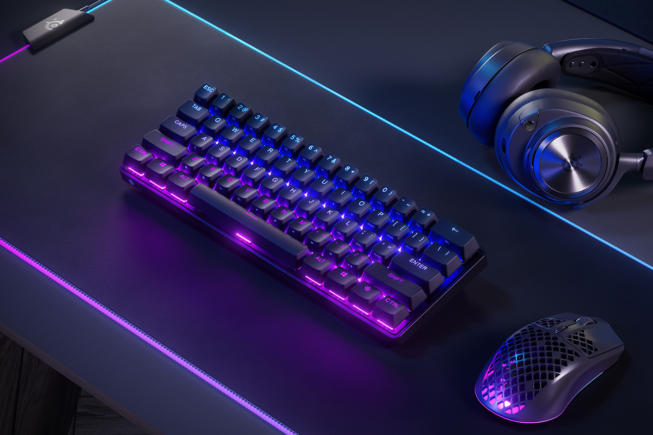 SteelSeries，60％サイズの10キーレスキーボード「Apex Pro Mini」を