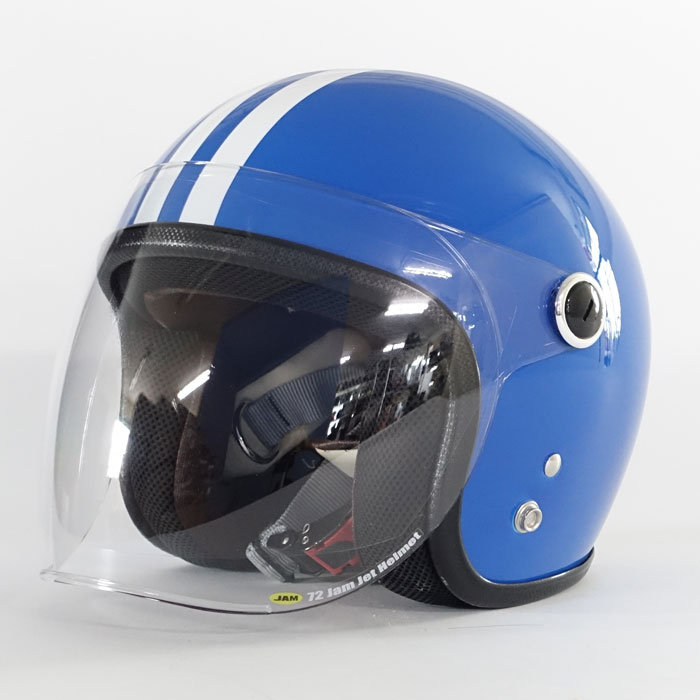 JPK-04 キッズ 2本線 ブルー キッズヘルメット 72JAM | ジェット