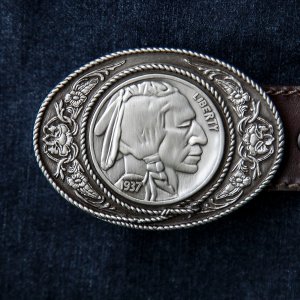 インディアンヘッドコンチョ/INDIAN HEAD CONCHO・31mm レザー・皮革