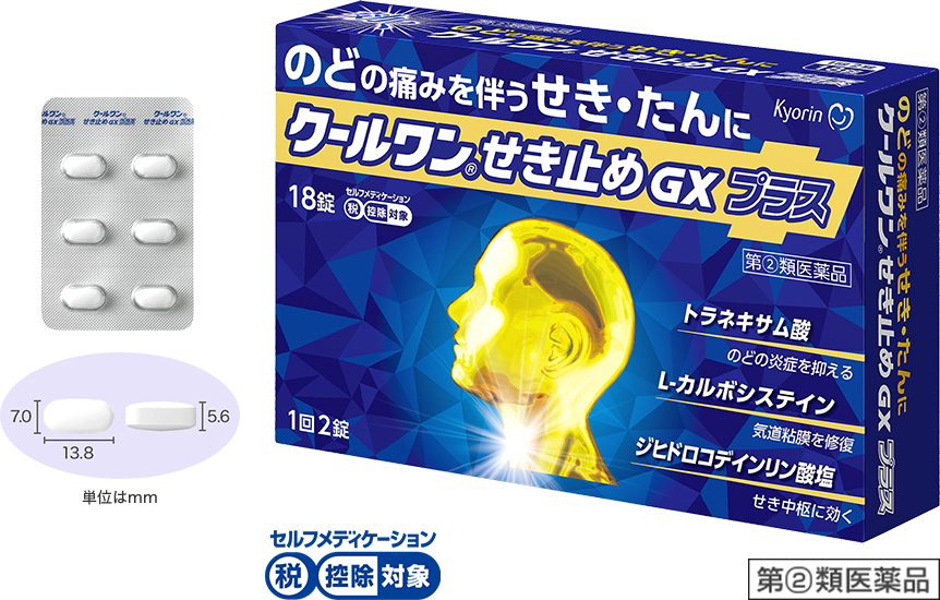 クールワン® せき止めGXプラス｜クールワン｜キョーリン製薬