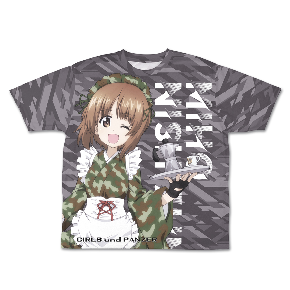 ☆限定☆描き下ろし 西住みほ 両面フルグラフィックTシャツ ミリタリー