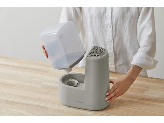アイリスオーヤマ スチーム式加湿器 260ml ミストグレー AHM-H26B-Hが