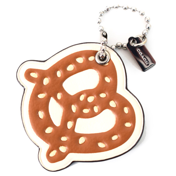 COACH】コーチ レザー グリッター プレッツェル ラメ チャーム