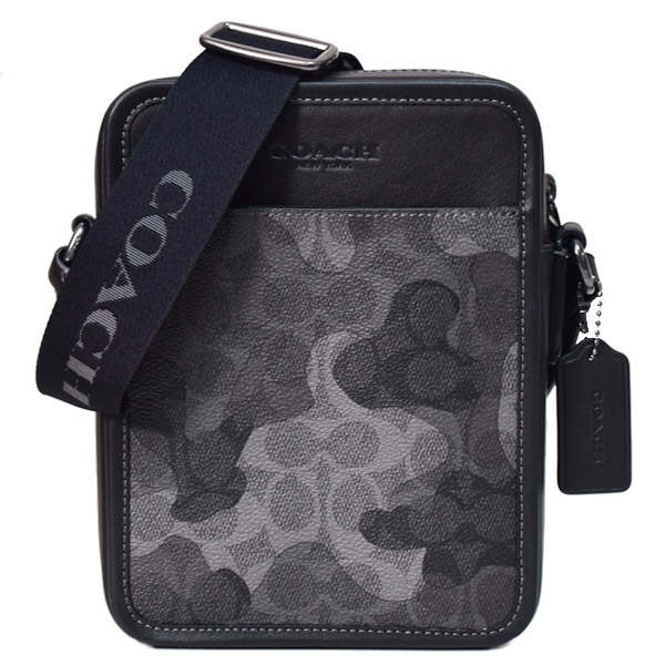 COACH】コーチ メンズ バッグ 迷彩 コーティングキャンバス レザー