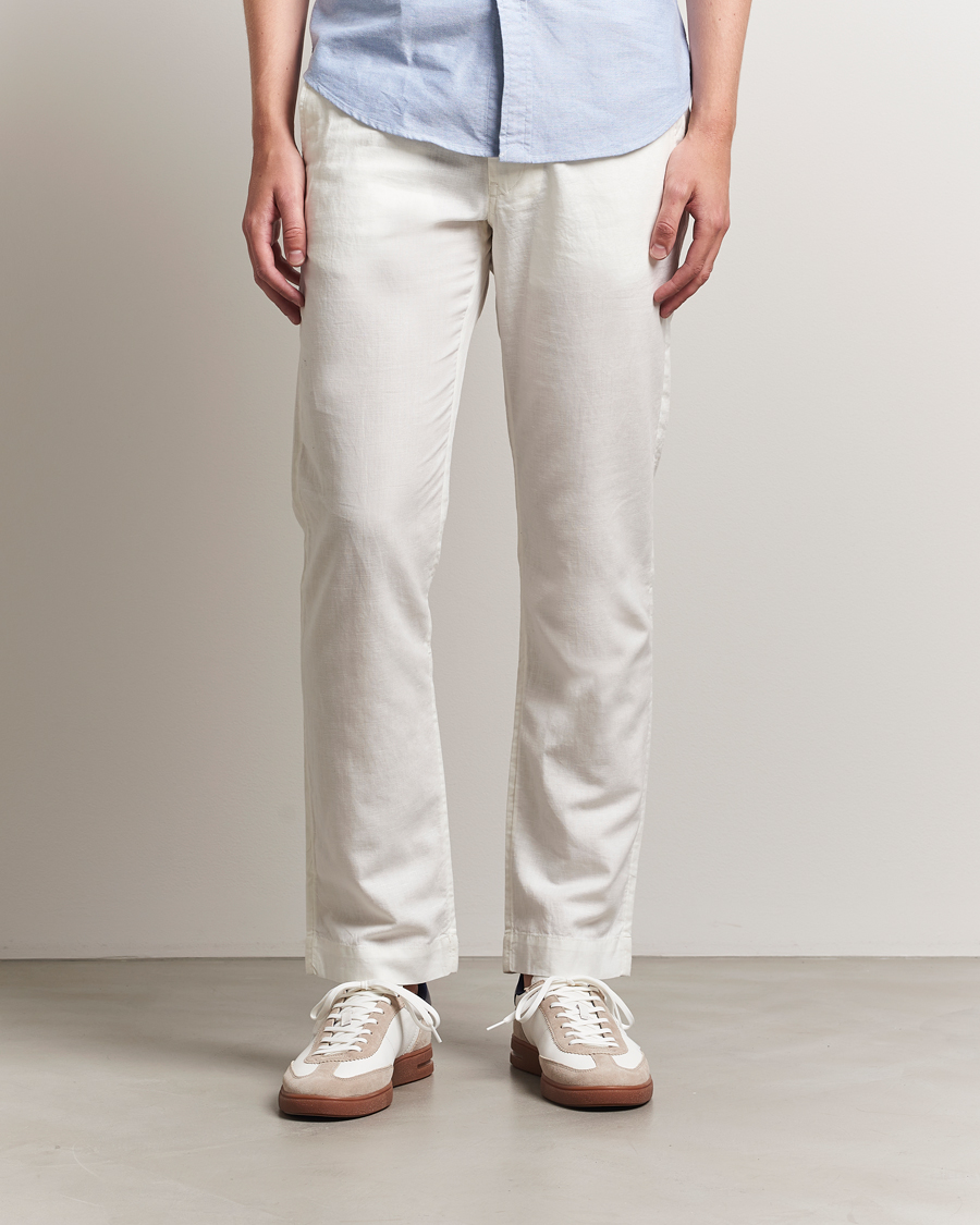 Polo Ralph Lauren Bedford Cotton/Linen Straight Fit Pants White at