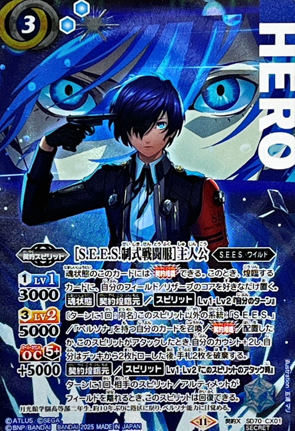 状態A-〕(2025/11)(SECRET)[S.E.E.S.制式戦闘服]主人公【契約X-SEC