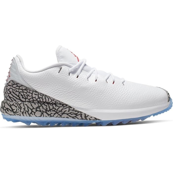 Nike Air Jordan ADG Spikeless Golf Shoes White/Red/Cement - Carl's