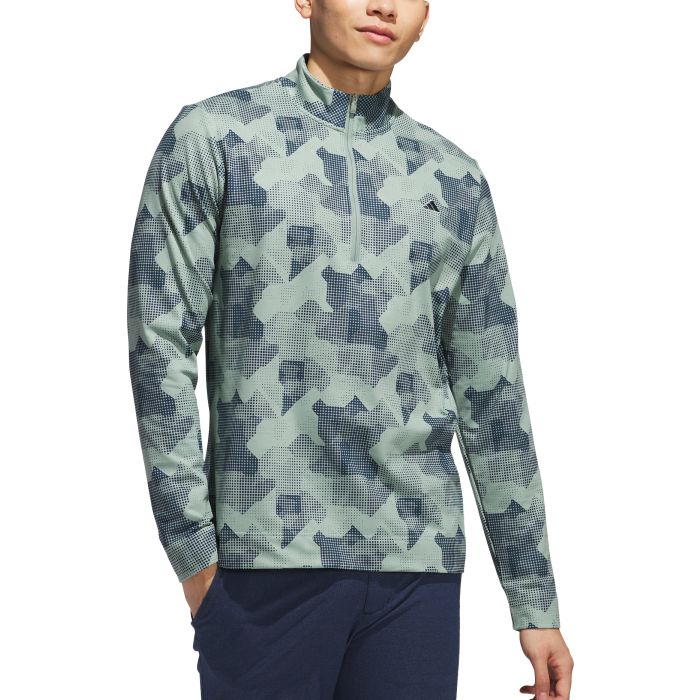 adidas Go-To Printed Quarter Zip Golf Pullover ON SALE - Carl's