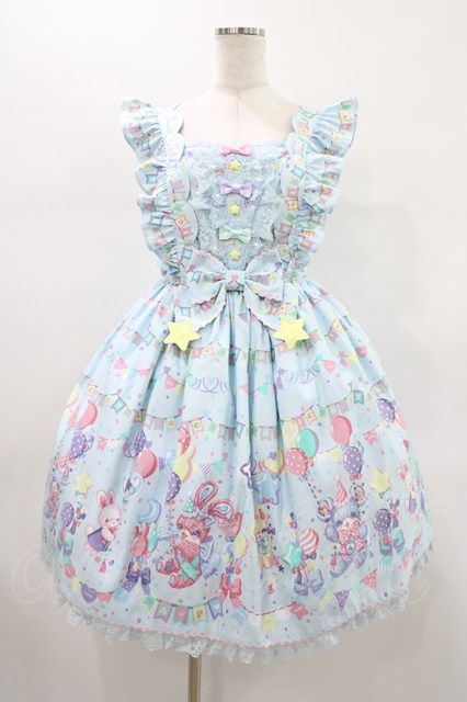 Angelic Pretty / Happy Garlandジャンパースカート Free サックス H
