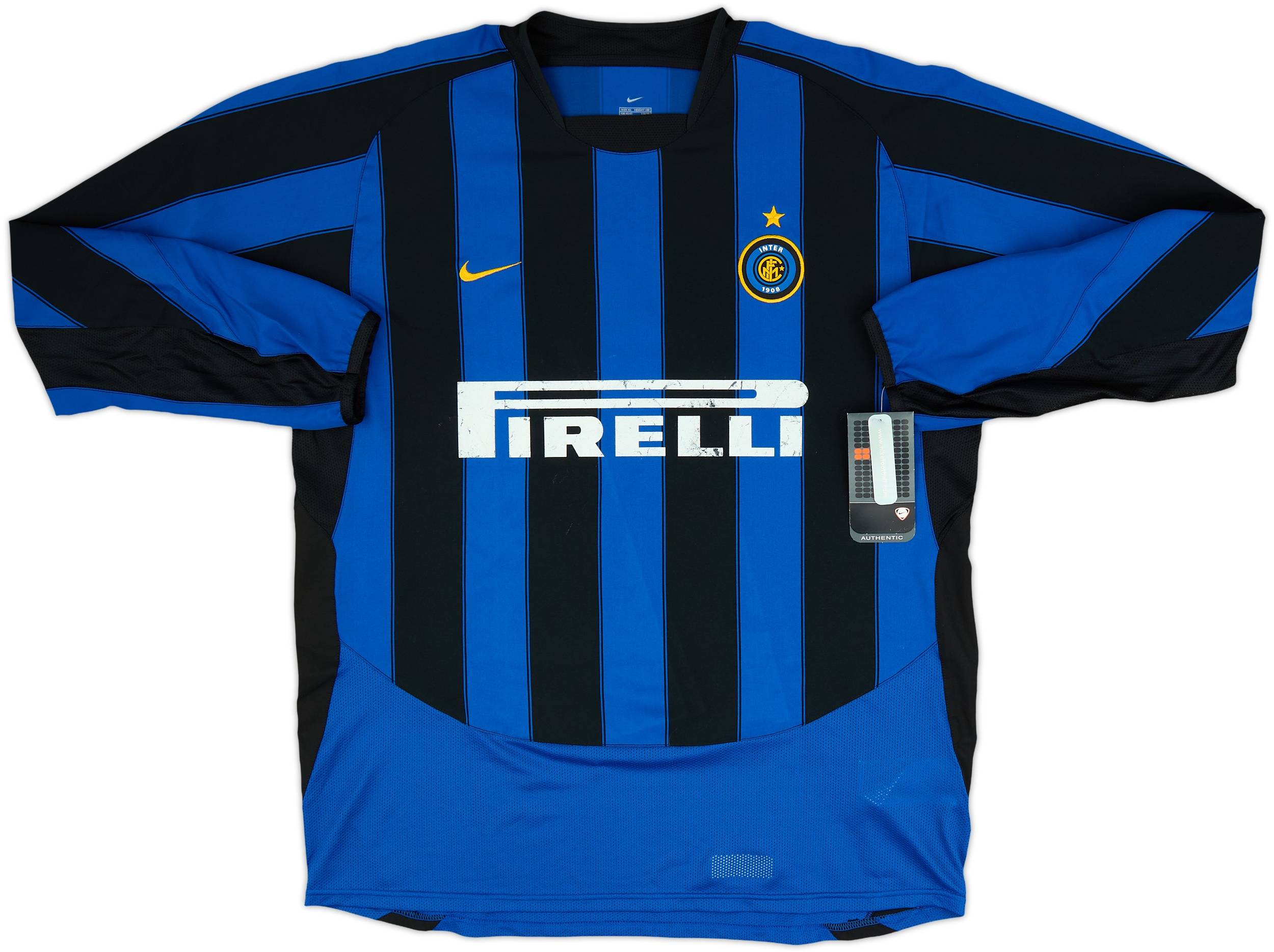 2003-04 Inter Milan Home L/S Shirt Adriano #10 (XL)