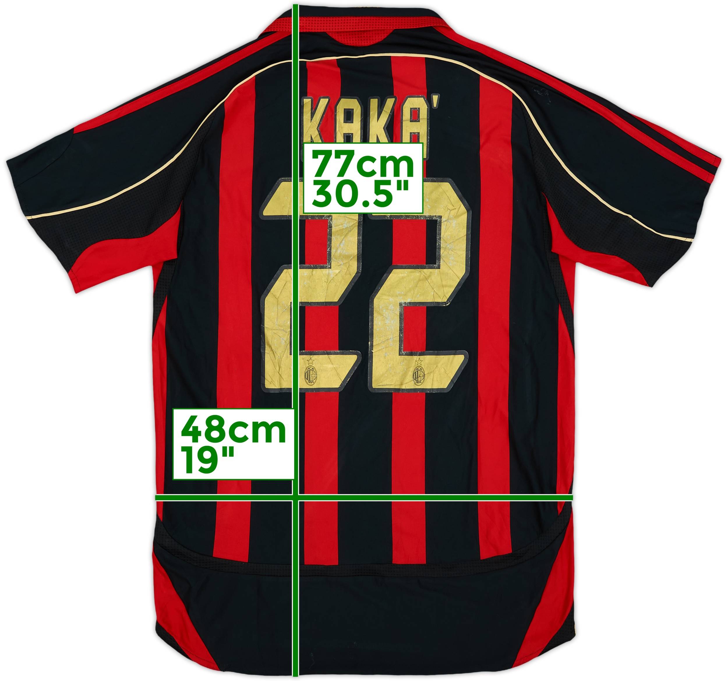 2006-07 AC Milan Home Shirt Kaka #22 - 4/10 - (S)