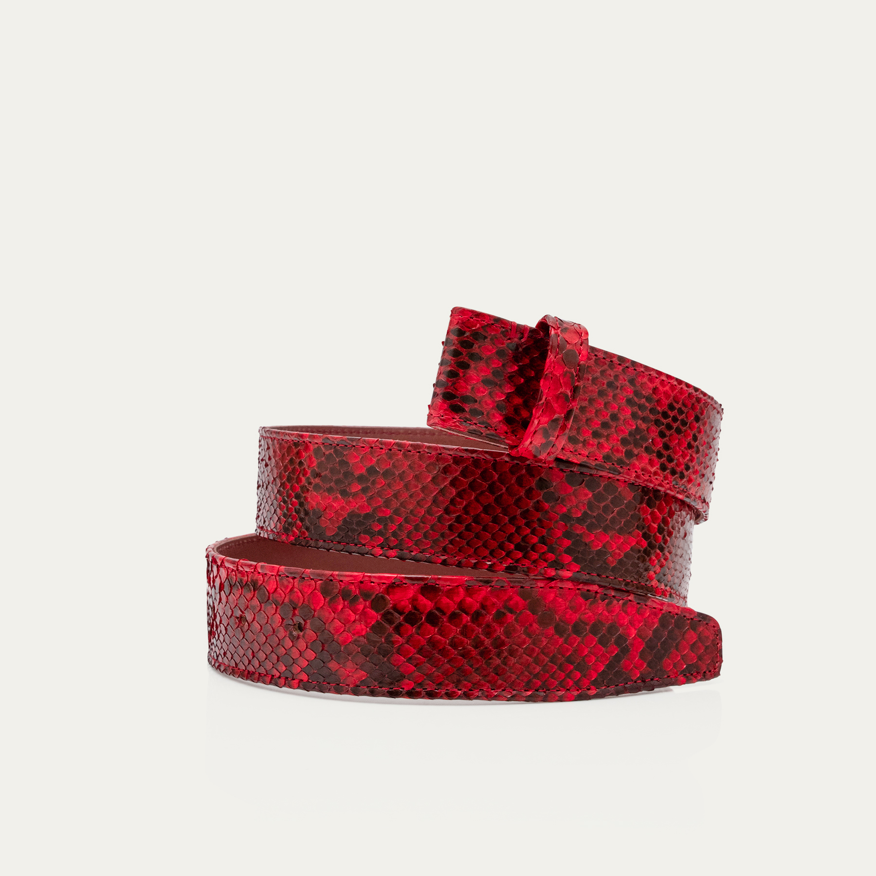 Rubis Python Silver Snake Belt - Claris Virot