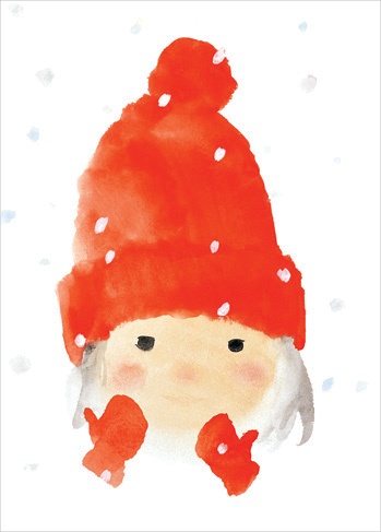 Chihiro Art Shop / ポストカード No.11『赤い毛糸帽の女の子』