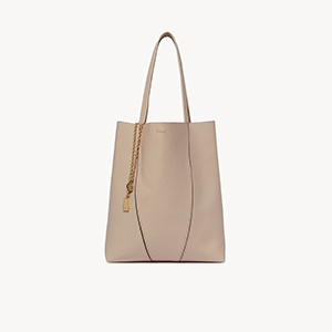 天然繊維を使用したWoodyラージバスケットバッグ 黒 - Chloé