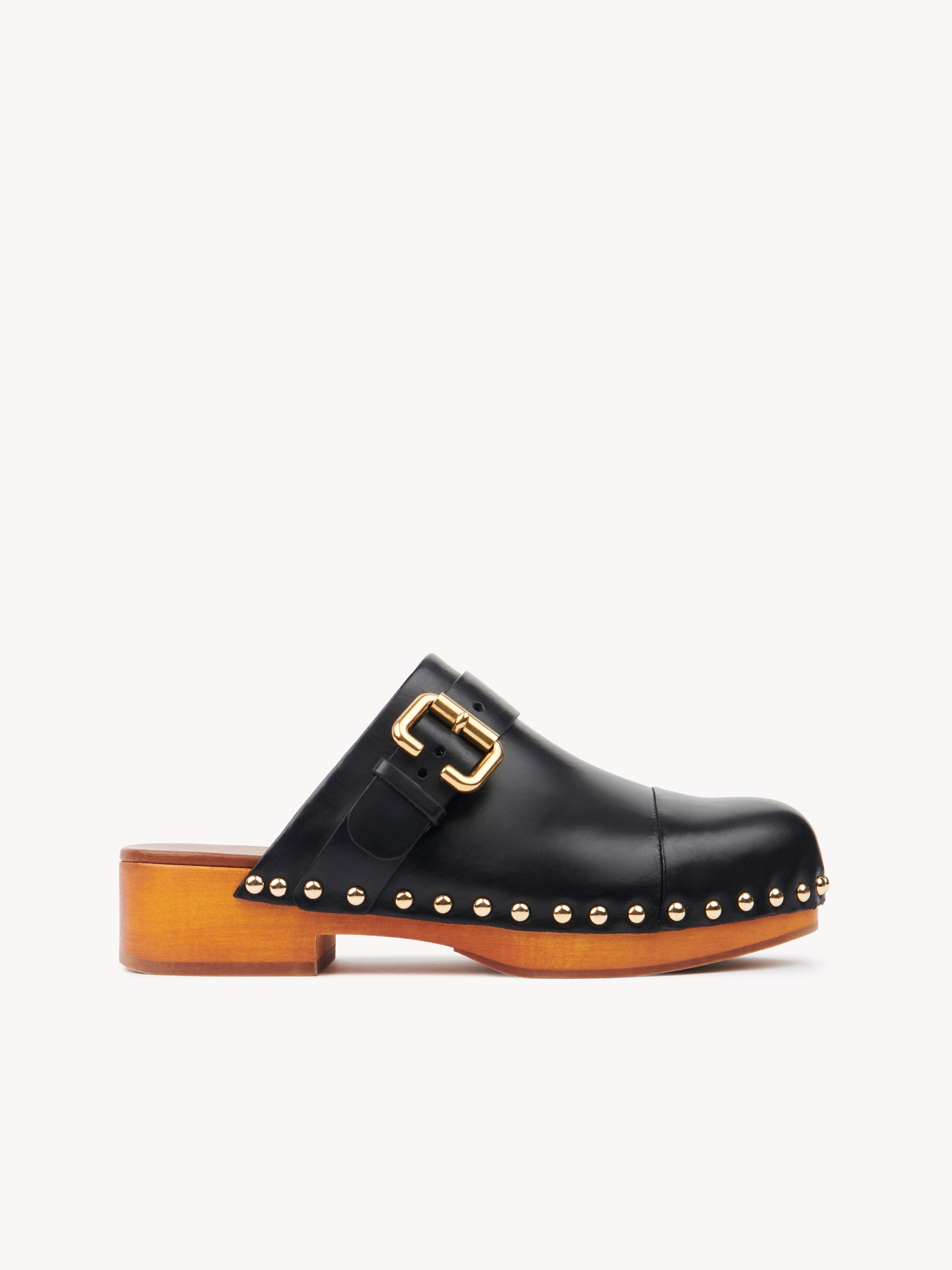 Jeannetteウェッジクロッグ 黒 - Chloé