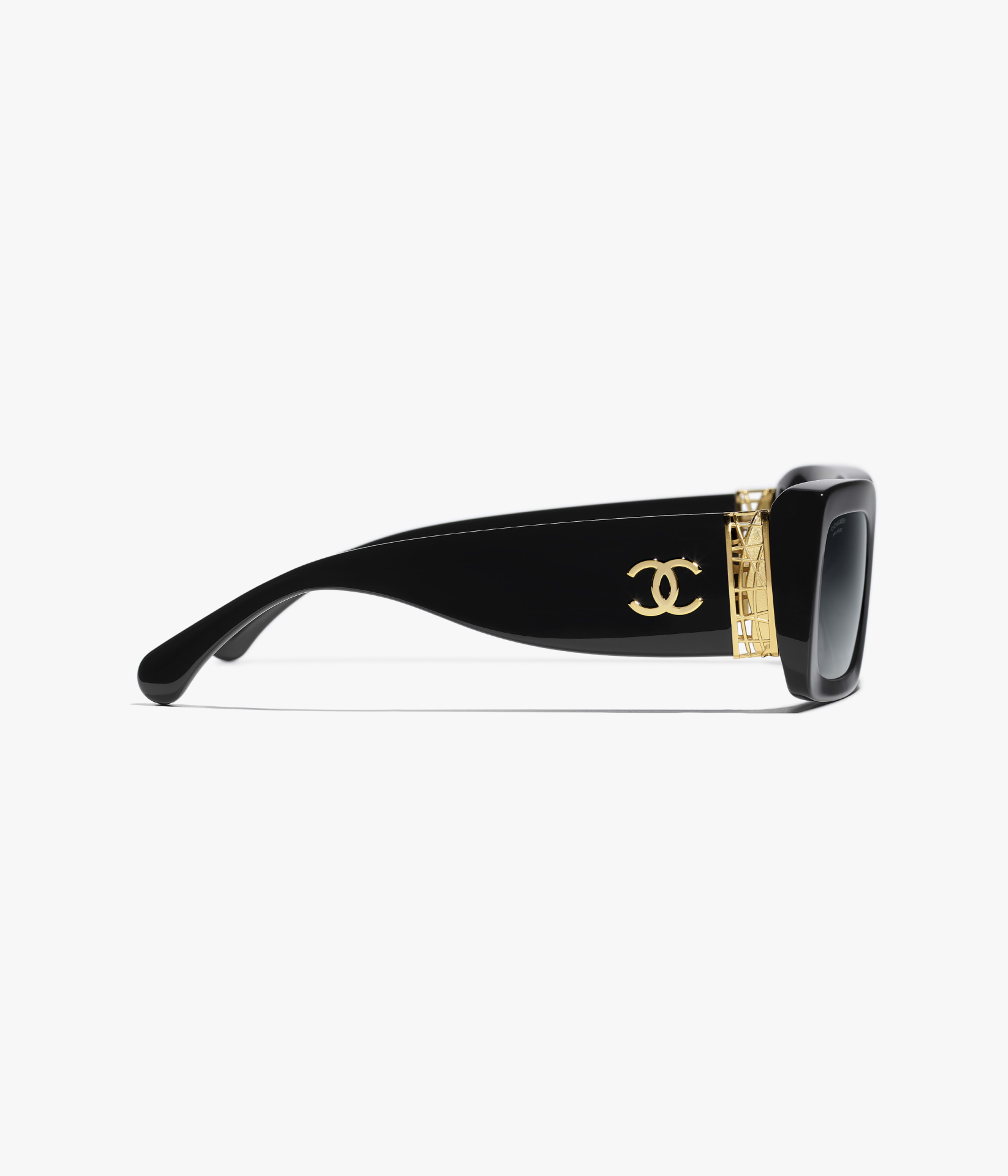 CHANEL Sunglasses: Rectangle Sunglasses, acetate & metal — Fashion