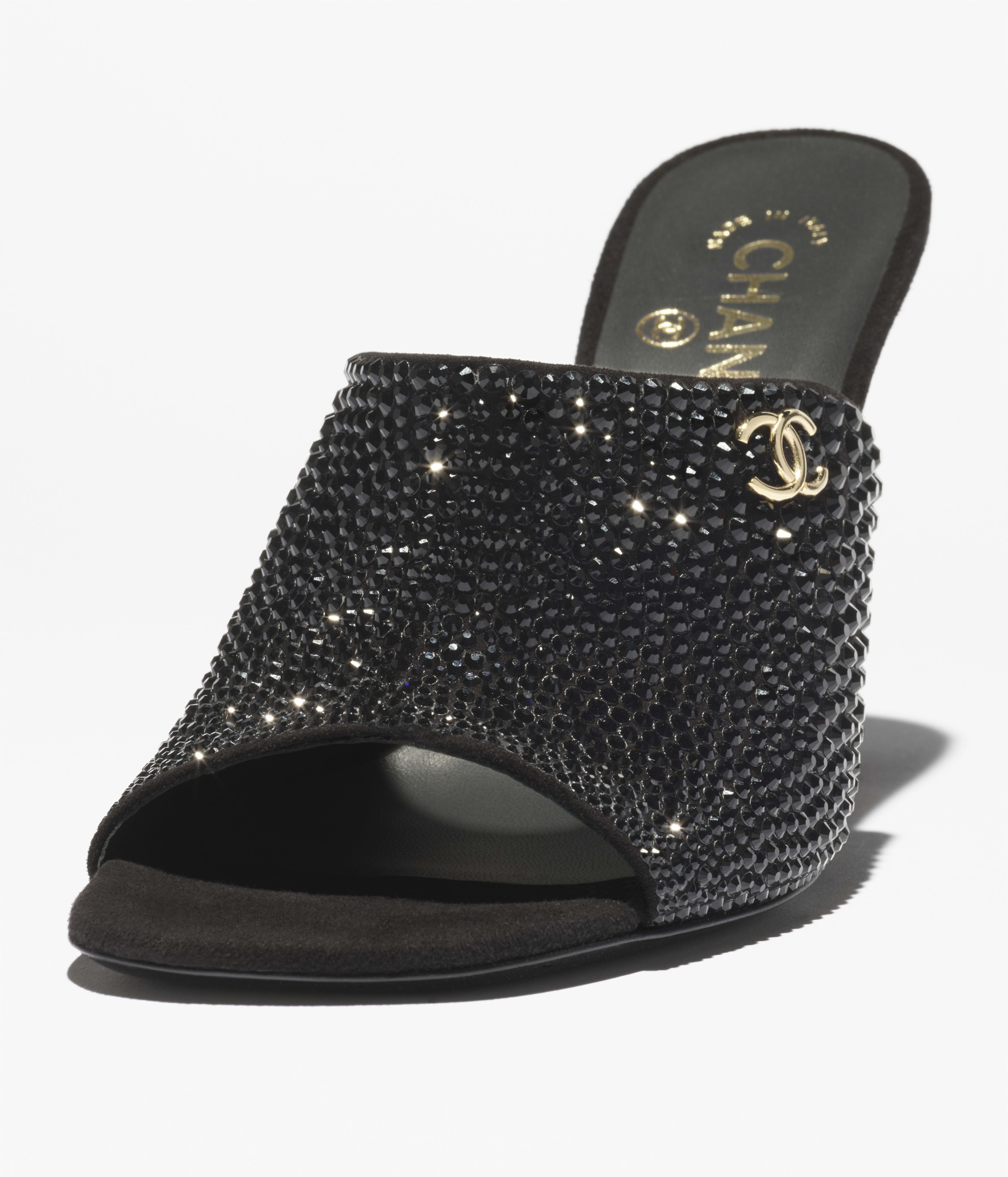 Mules - Strass, black — Fashion | CHANEL