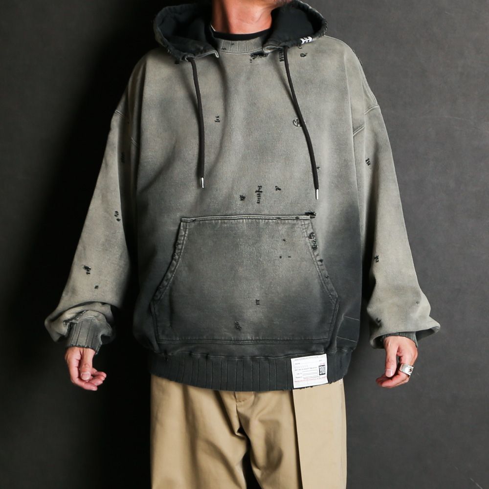 Maison MIHARA YASUHIRO - Sun Faded Hoodie - BLACK / プルオーバー