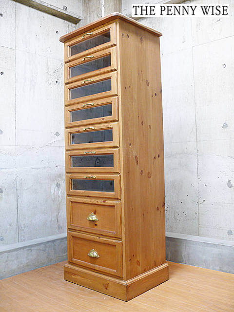 THE PENNY WISE】ペニーワイズ チェスト パイン材 9段 シャツケース