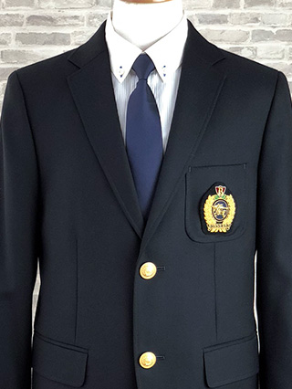 バーバリー 紺ブレザーに青ネクタイのスーツ 150 / ブランドフォーマル