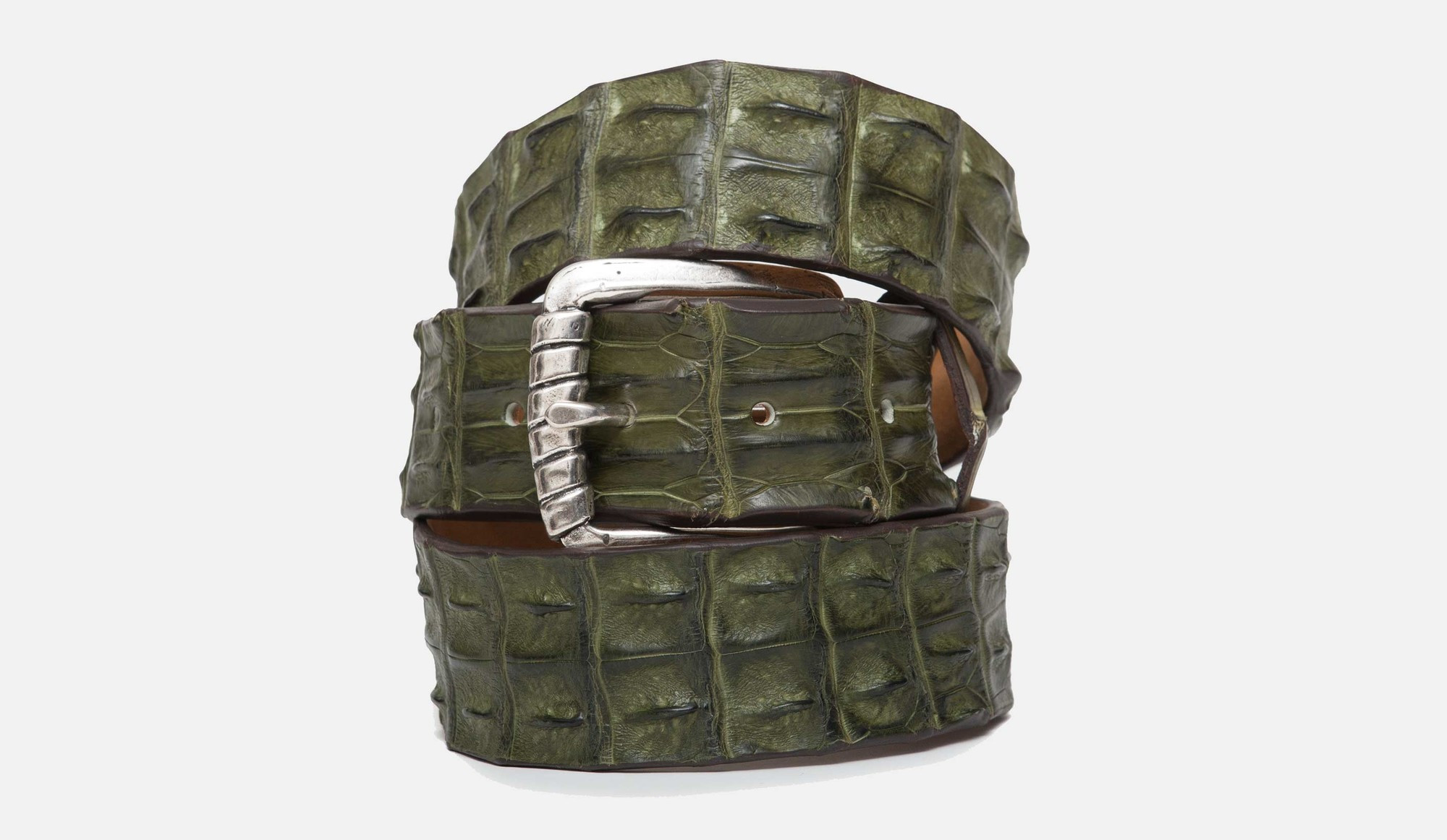 Andrea d'Amico Croco Belt Green