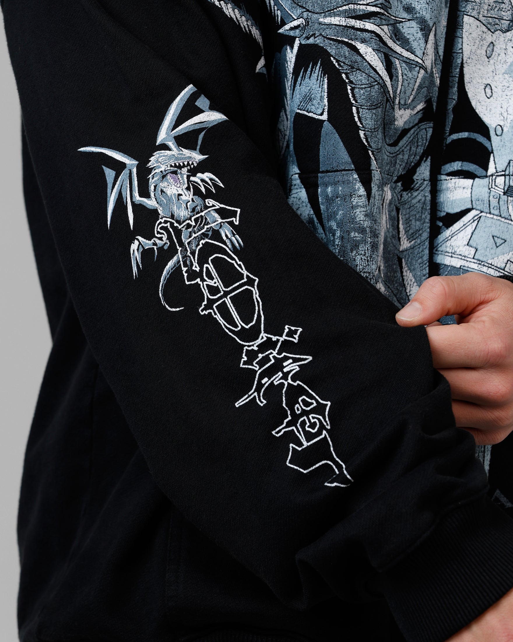 Loiter X Yu-Gi-Oh! Kaiba Blue Eyes Hoodie Black | Culture Kings US