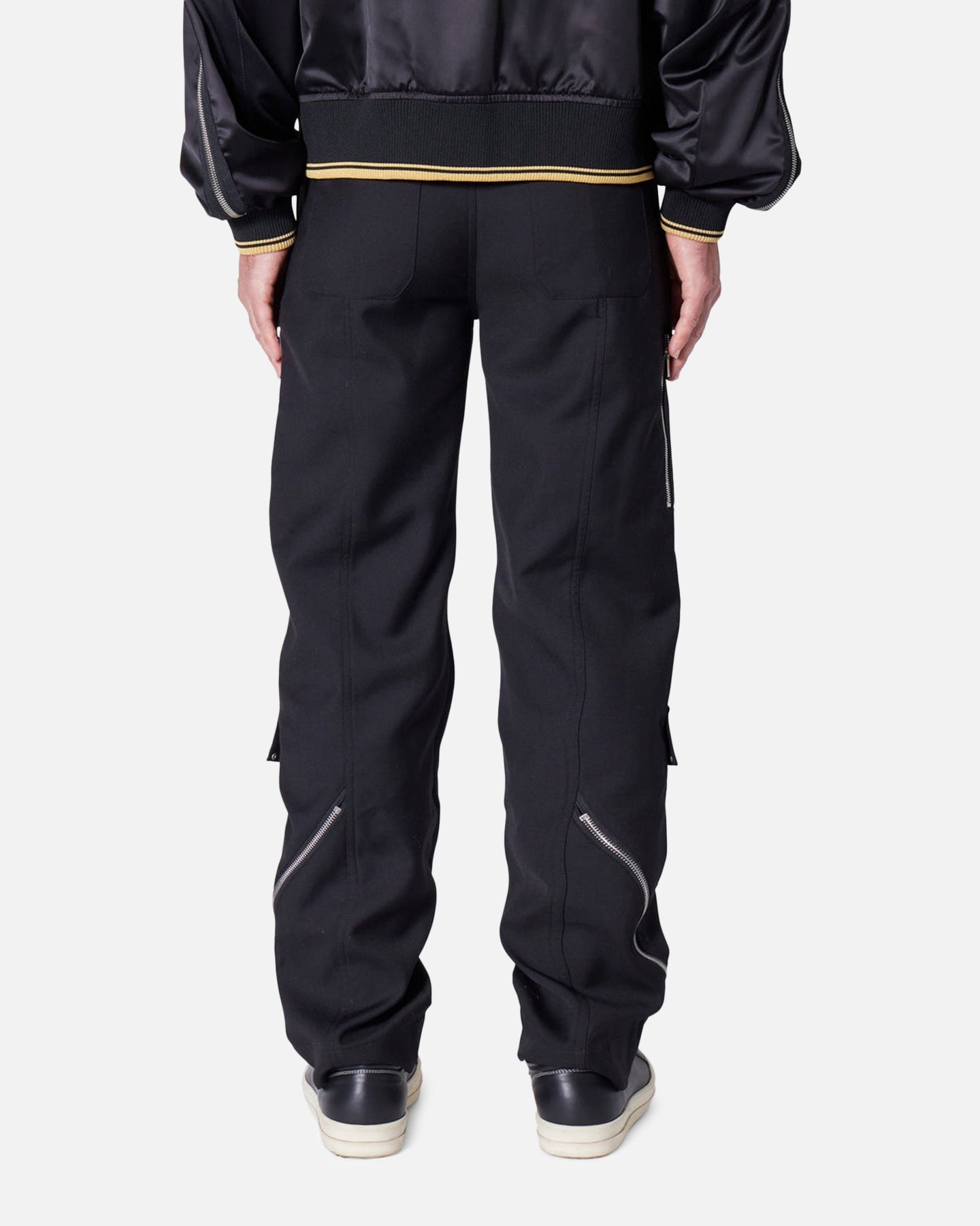 MNML Angled Zip Cargo Pants Black | Culture Kings US