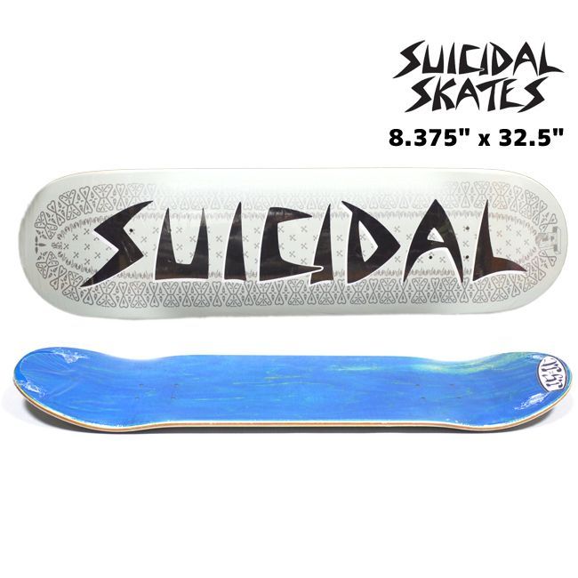 SUICIDAL SKATES]-Cross Logo Color Skateboard Deck-GRN