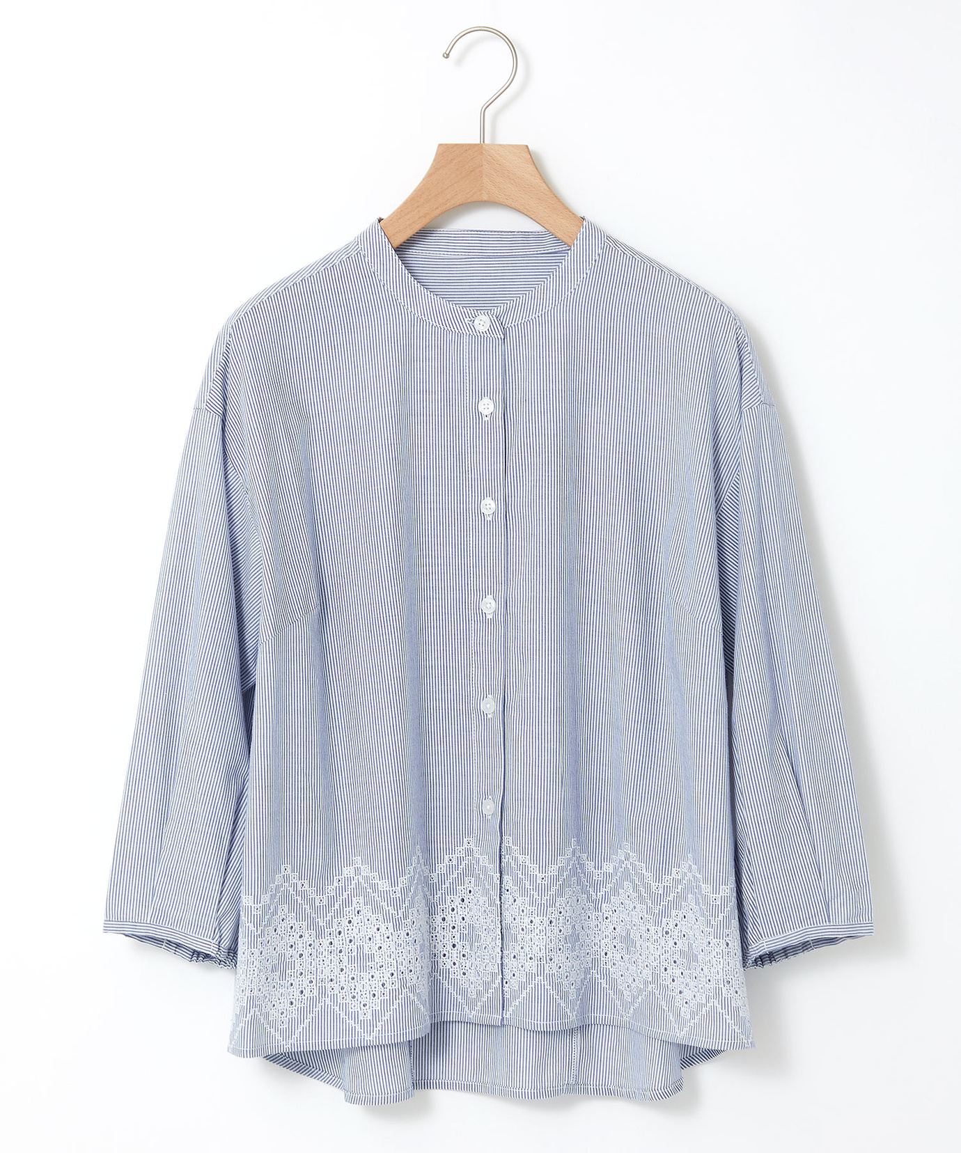 レディース コットン 裾刺繍 ブラウス通販 [0301-53106