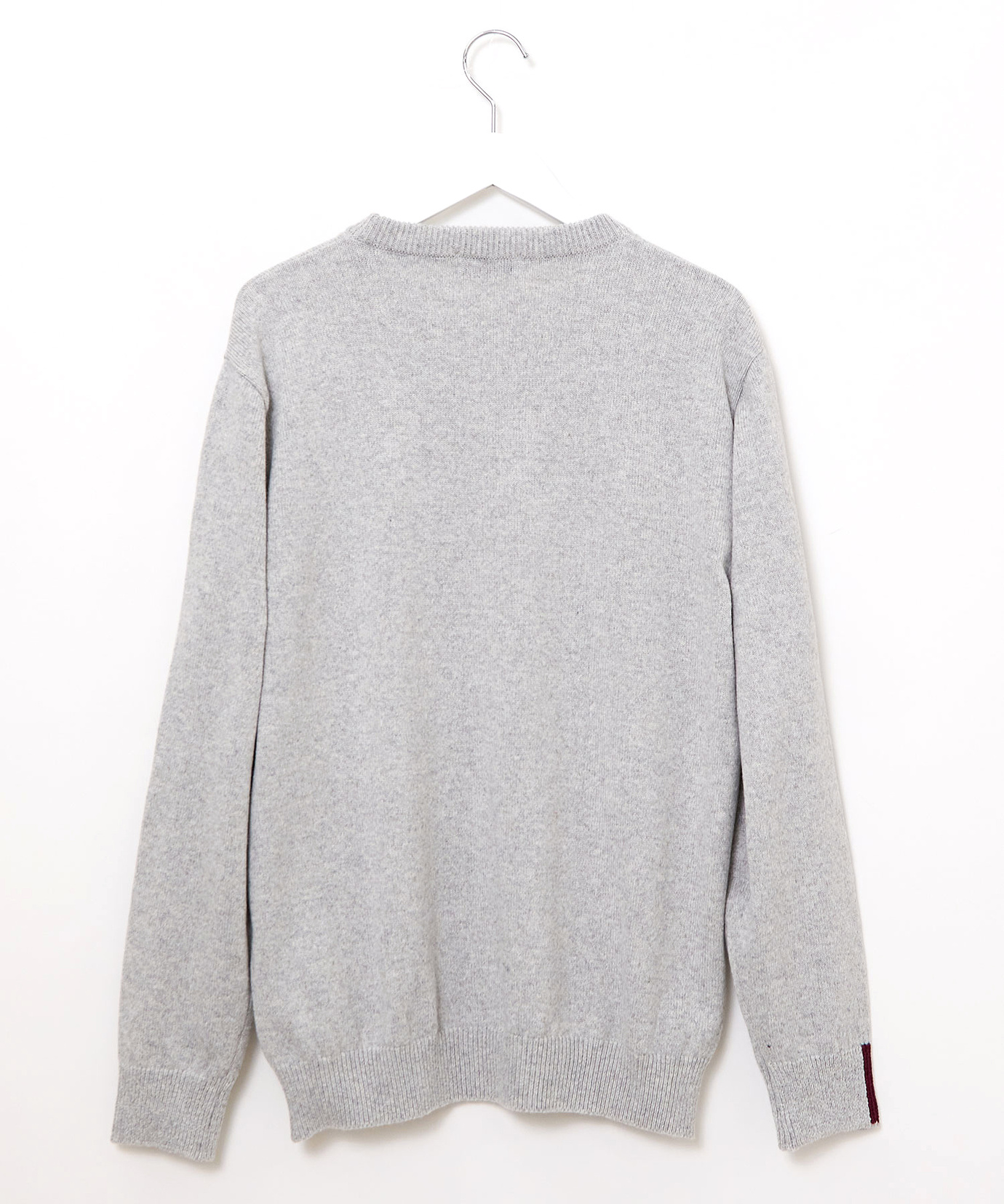 メンズ ウールブレンド ロゴ クルーネック ニット【日本製】通販 [1503