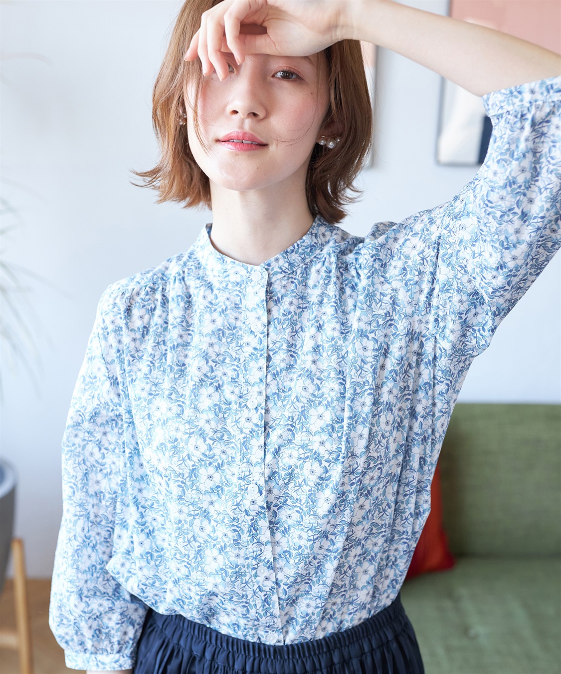リバティプリントブラウス Petit Honfleur｜クロスプラス公式通販サイト