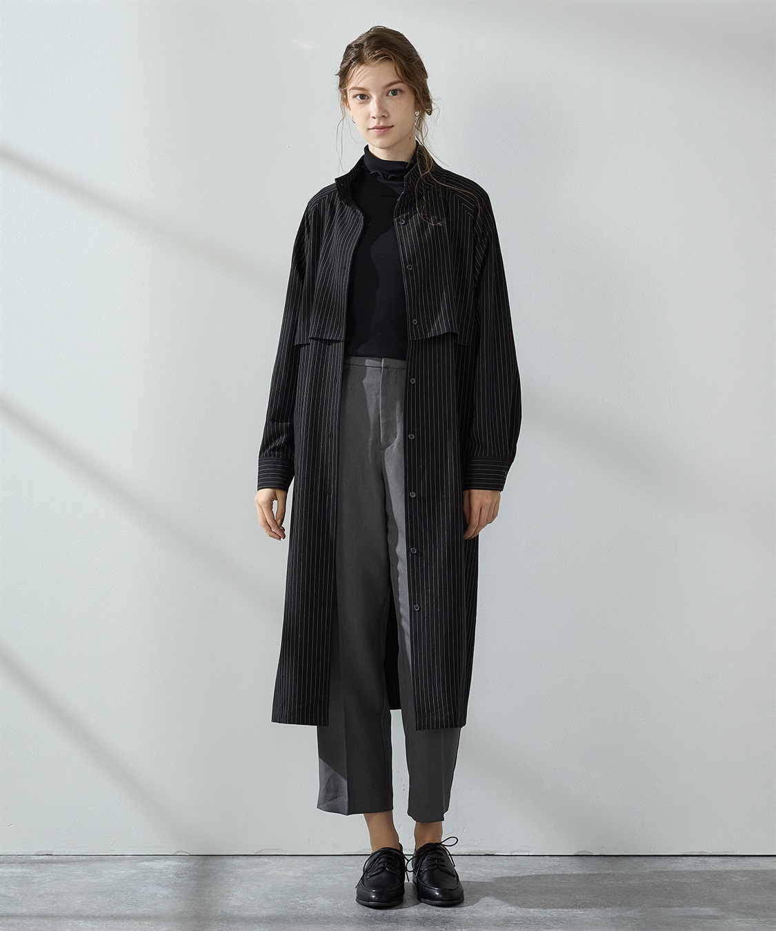 ストライプ柄シャツコート LE SOUK HOLIDAY｜クロスプラス公式通販サイト