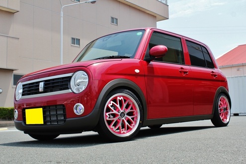 現行ラパンに和道 桜 満開 16インチを装着！ | 浜松店 | 店舗ブログ