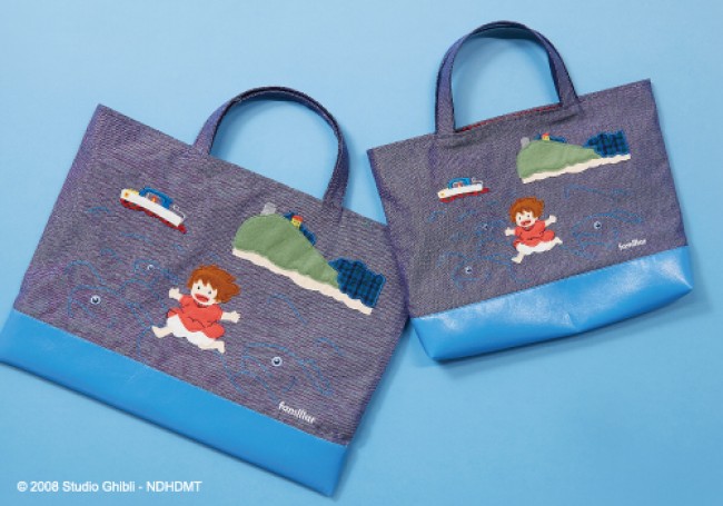 ポニョ』＆『トトロ』がデニムバッグに！ 「ファミリア」コラボの刺繍