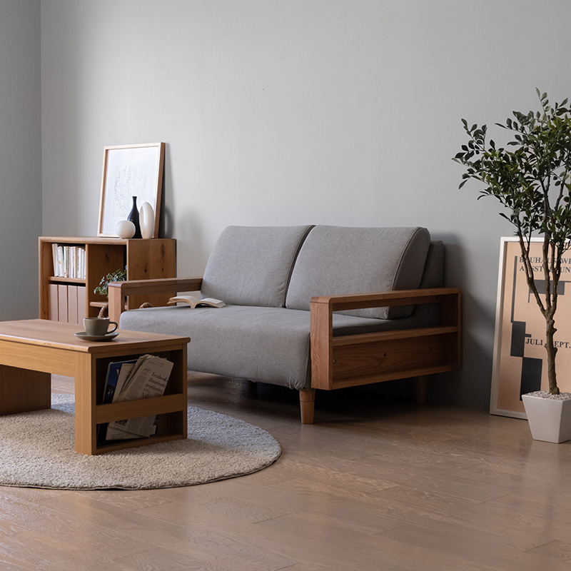 大決算セール5％オフ！】2人掛けソファー「Nicole(ニコール)」/ウッド