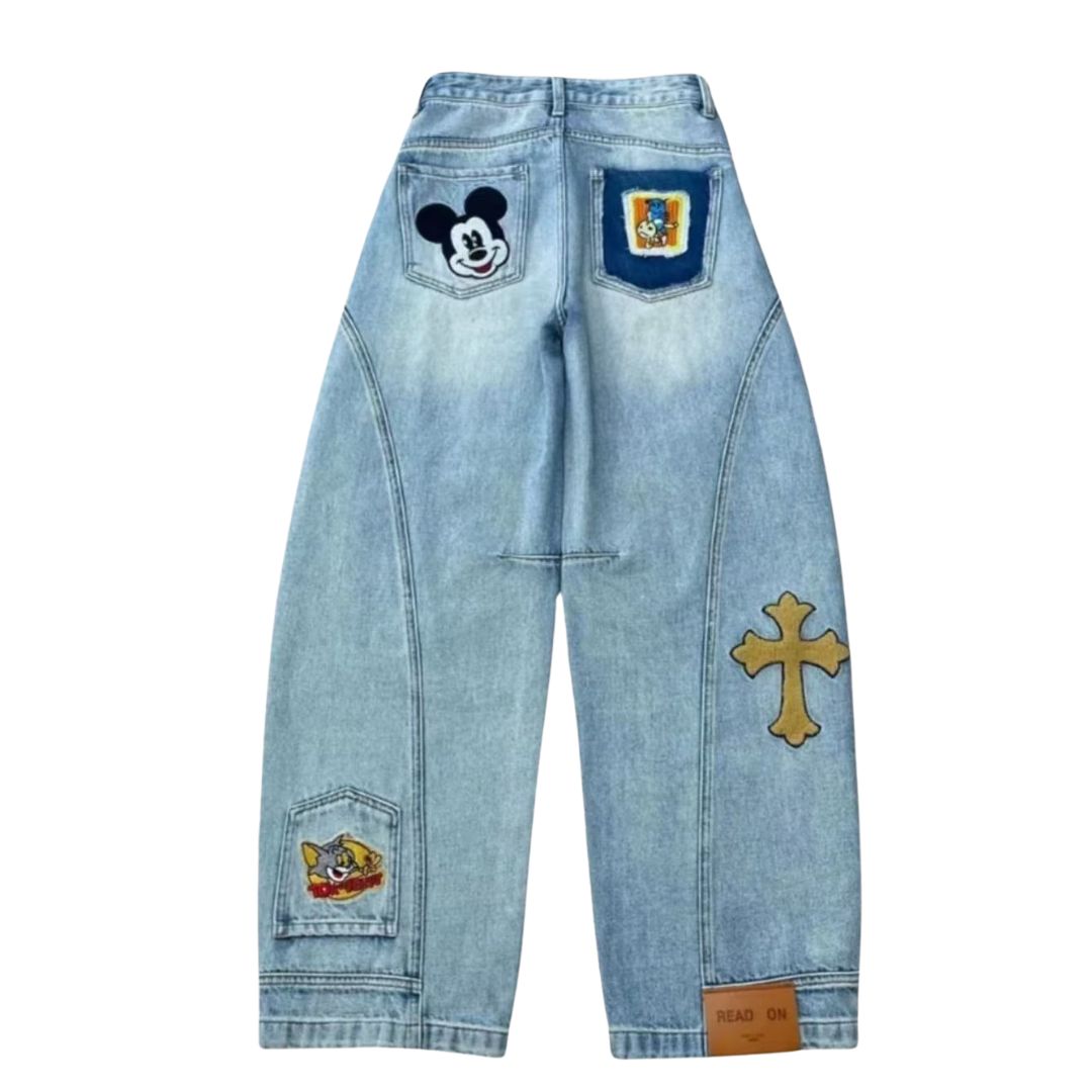 デニムダンガリー ミッキー パンツ ズボン DENIM DUNGAREE ミッキー