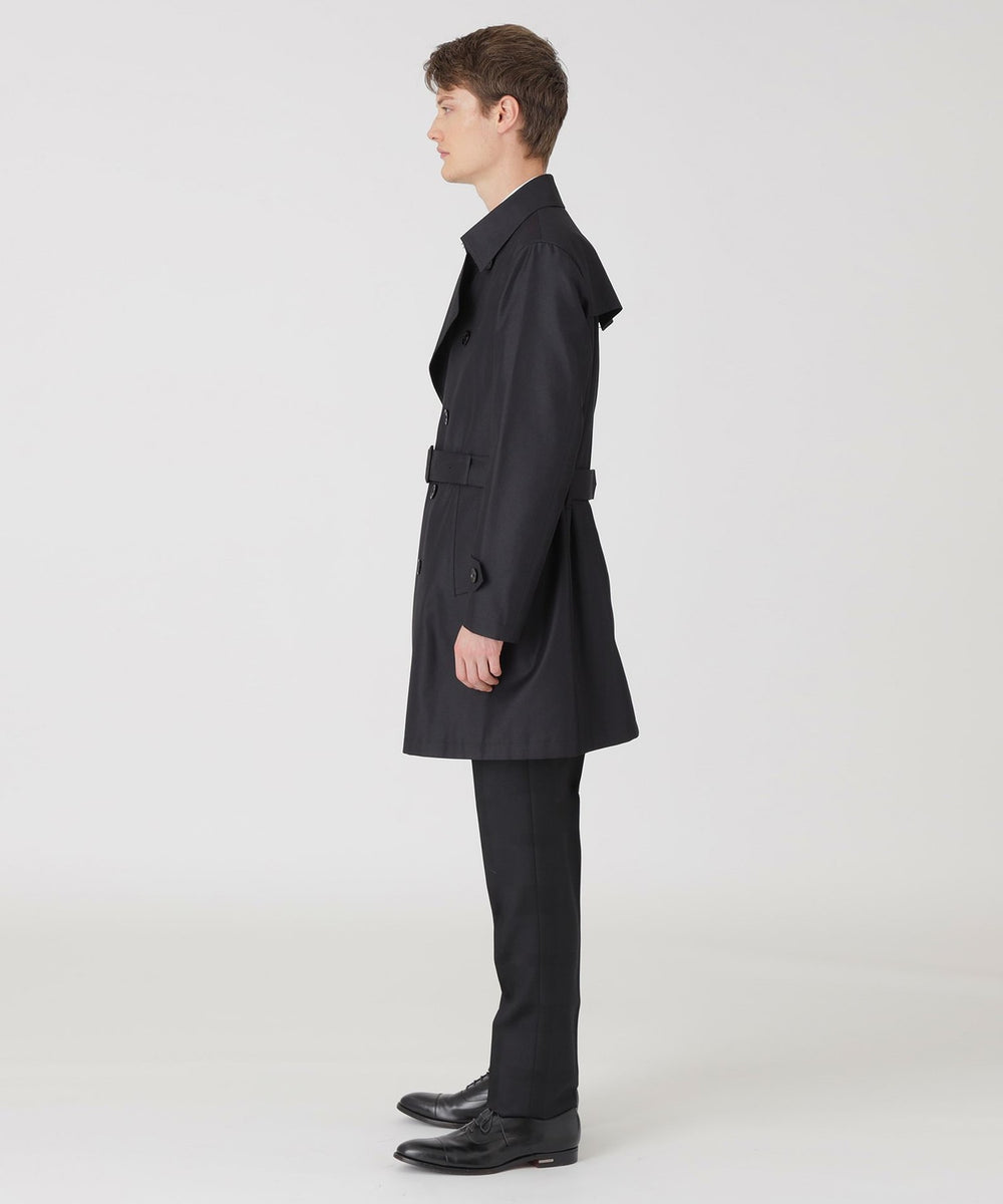 一部店舗限定】ギャバジンダブルトレンチコート（コート）｜BLACK