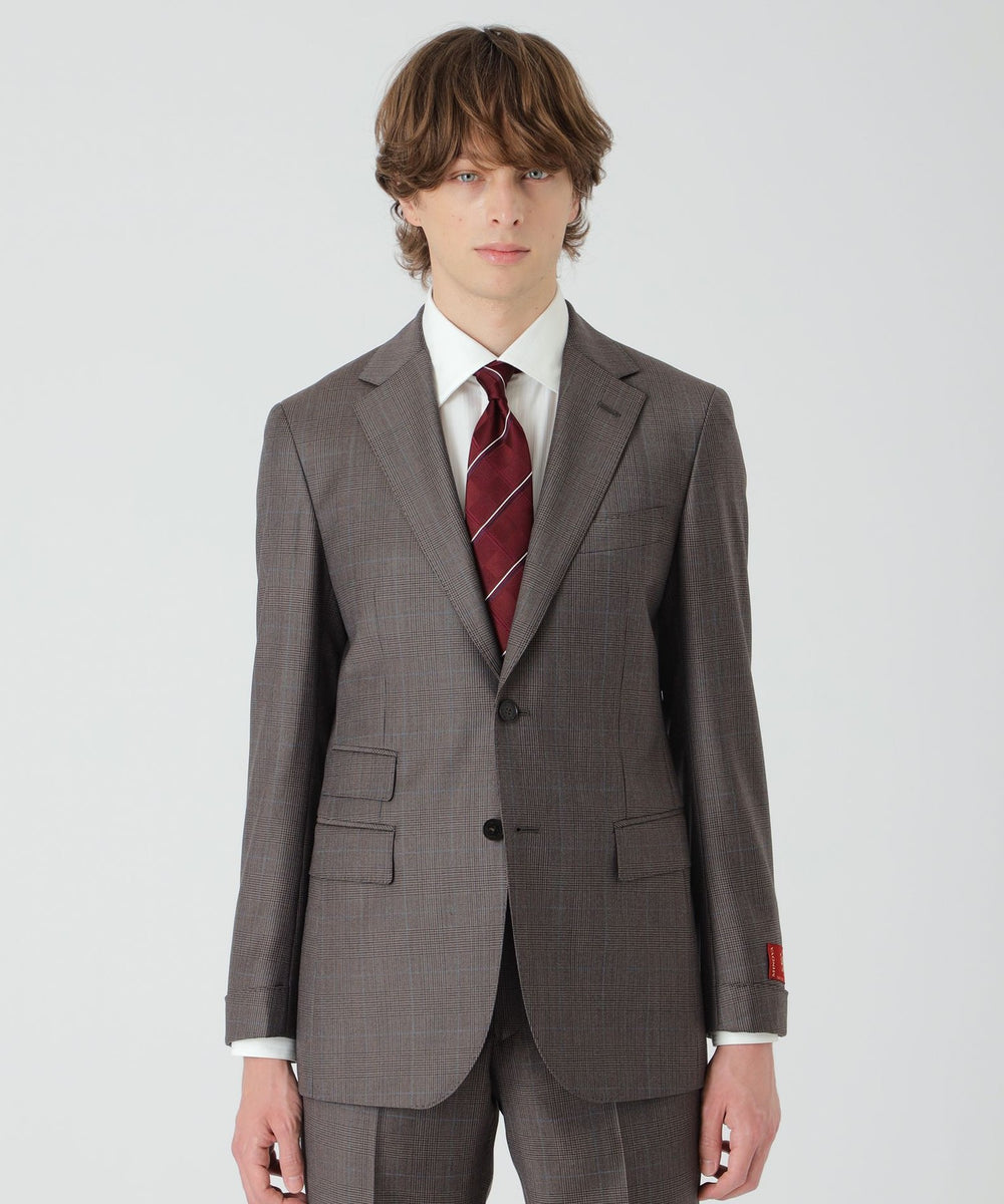 一部店舗限定】MINOVAクラシカルブラウングレンチェックスーツ（スーツ