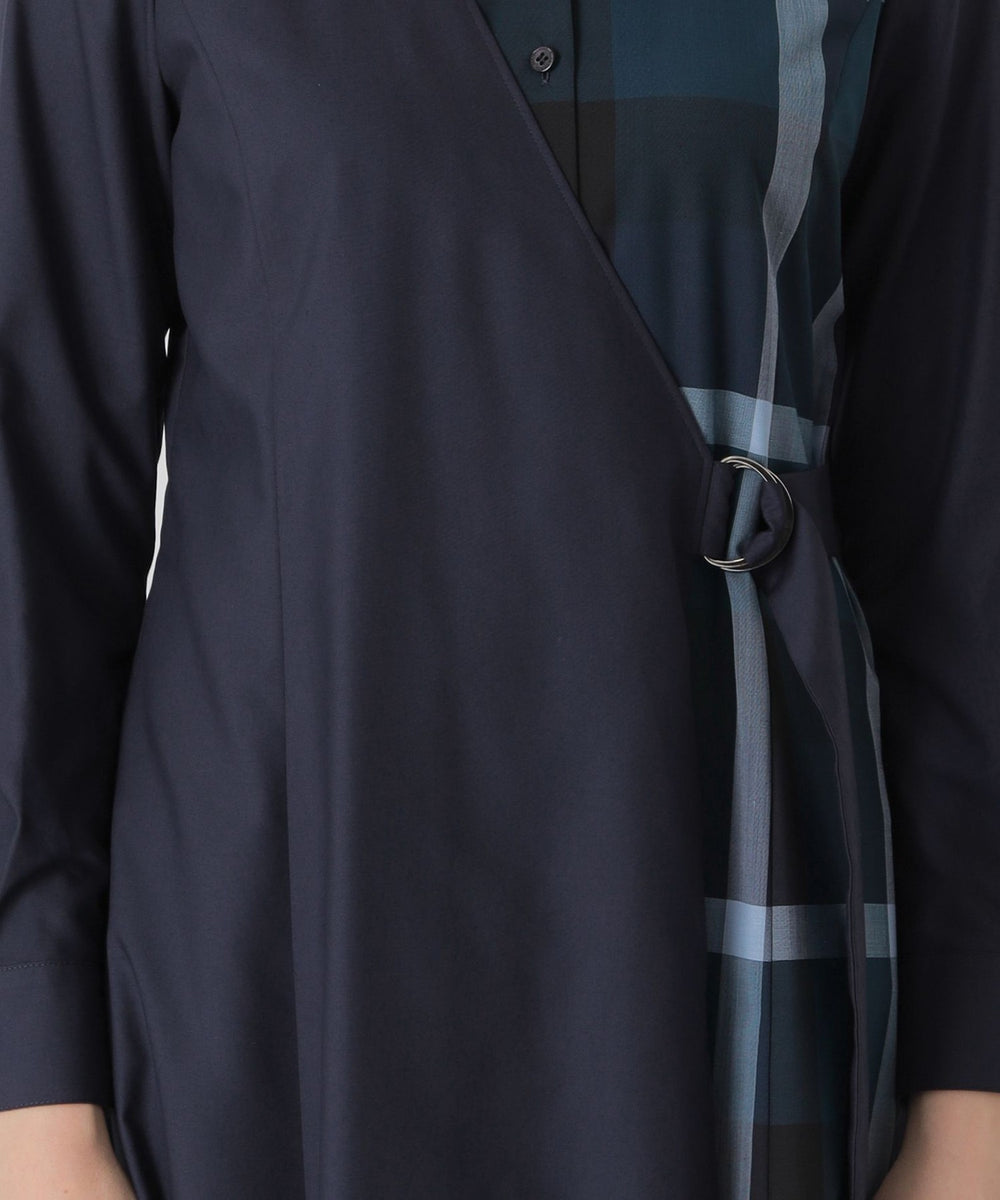 パーシャルクレストブリッジチェックドレス（ドレス）｜BLUE LABEL