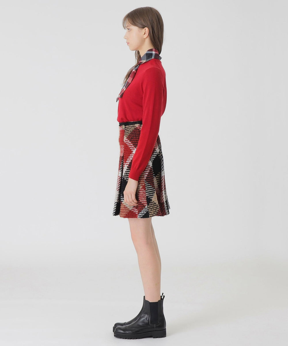 10th ANNIVERSARY】クレストブリッジチェックロービングツィードフレア