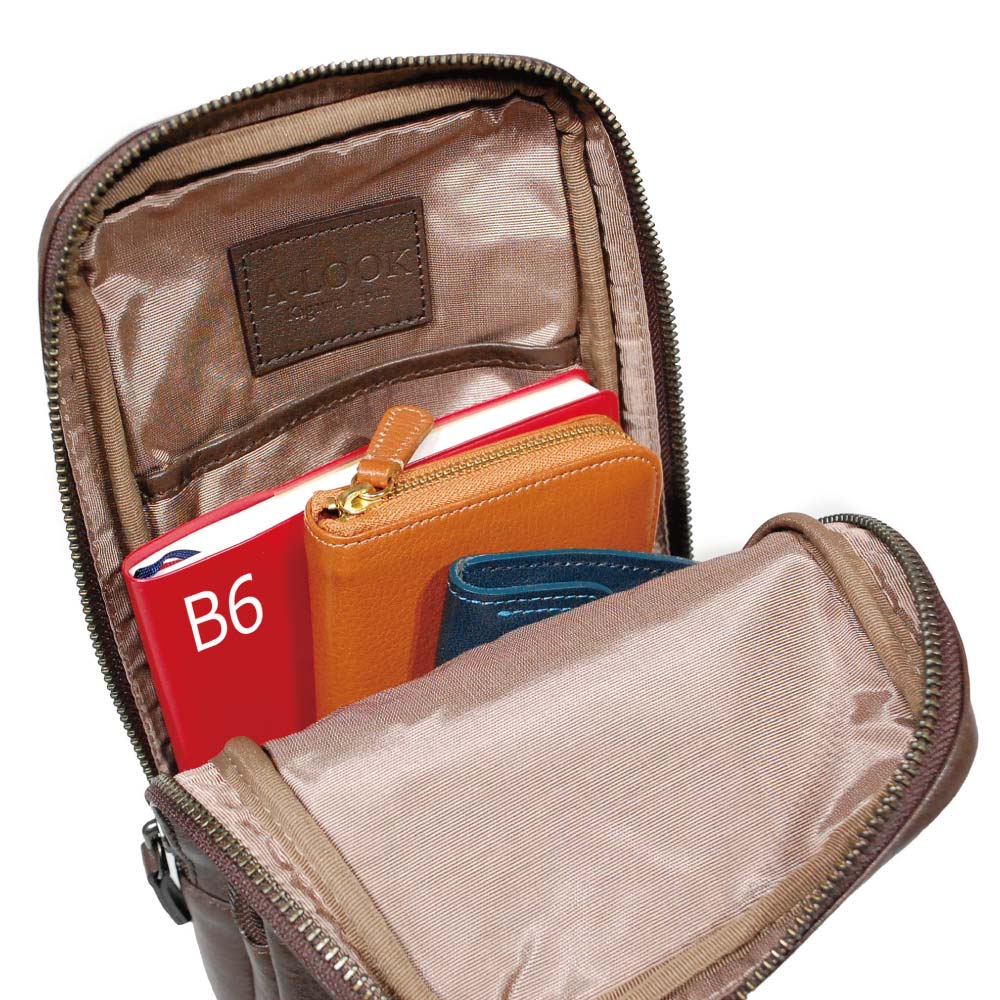 GANZO ボディバッグ オリーブ色 MILLE MIGLIA GANZO ボディバッグ