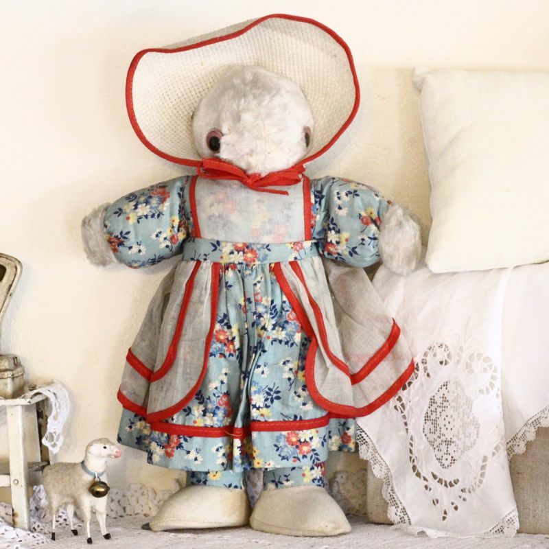 おしゃれで可愛いうさぎのぬいぐるみ/Antique Teddybear/ぬいぐるみ
